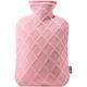 Classic Hot Water Bottle - Large Size, Soft Flannel Fabric, Portable for Hot Compress and Cold Therapy