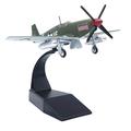 ZEZEFUFU 1/72 Scale US P51 Mustang Fighter Plane Model Metal Fighter Military Static Display Model for Collection Gift