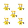 Paowsietiviity 5 set Soft Doll Clothes & Accessories for 25~30 cm Plush Dolls Yellow, 4 Pieces set 2