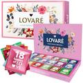 LOVARE Flower Assorted Tea Variety Pack 90 Pack, 18 Tastes - Made in Ukraine - Tea Bags Individually Wrapped - Royal Dessert, Alpine Herbs, Berry Jam Variety Pack (3 Pack)