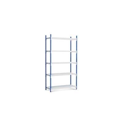 PROREGAL Fachbodenregal MAXIMUS Pro | Grundregal | HxBxT 280x150x100cm | 5 Ebenen | offener Fachboden | Fachlast 249kg | Lichtblau/Lichtgrau Image