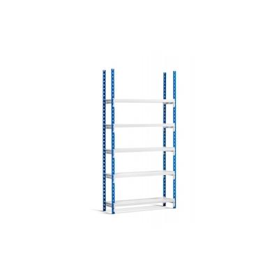 PROREGAL Fachbodenregal MAXIMUS Pro | Grundregal | HxBxT 220x100x50cm | 6 Ebenen | offener Fachboden | Fachlast 286kg | Lichtblau/Lichtgrau Image