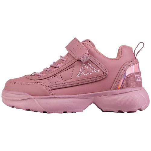 Sneaker KAPPA Gr. 28, bunt (lila, rosé) Kinder Schuhe Sneaker – mit irisierenden Details