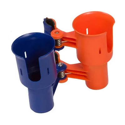 RoboCup Clamp-On Dual-Cup & Drink Holder (Navy & Orange) 07-112-NO