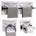 Autumn Alley Farmhouse Toilet Paper Holder, Towel Ring, Towel Rack Holder Set, 3PCS, Brown Wood/Metal in White | Wayfair 3PCBDS001WH