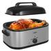 Sunvivi Electric Roaster Oven w/ Removable Pan & Rack Stainless Steel/Aluminum in Gray | 24 Qt | Wayfair ZER002SL-11-24-WF