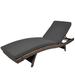 Kettler USA Palma Wicker Multi Position Chaise Lounge w/ Sunbrella Cushion Wicker/Rattan in Brown/Gray | 36 H x 26 W x 79 D in | Outdoor Furniture | Wayfair