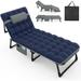 Suteck Folding Camping Cot, Adjustable Positions Reclining Portable Outdoor Cot Heavy Duty Sleeping Bed | 11 H x 26.8 W x 75.6 D in | Wayfair 1566