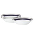 Noritake Crestwood Cobalt Platinum Fruit Bowls, 5 1/2", 4 Oz. Porcelain China/Ceramic in Blue/Gray/White | 1.25 H x 5.5 W x 5.5 D in | Wayfair