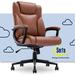 Serta at Home Serta Connor Ergonomic Executive Office Chair w/ Laye Body Pillows & Contou Lumbar Upholste, Microfiber in Red | Wayfair 43672H