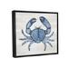 Stupell Industries Detailed Blue Crab Grainy Pattern Aquatic Botanicals by Darlene Seale - Floater Frame Print on Canvas Canvas | Wayfair