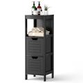 Red Barrel Studio® en Floor Cabinet Multifunctional Bathroom Storage Cabinet Side Organizer W/drawer Manufactured in Black | Wayfair