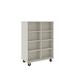 Stevens ID Systems Mobile Double-Sided Bookshelf - 48"W Book Cart Wood in Green/Blue | Wayfair 80103 Z67-058