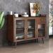 Corrigan Studio® Faneuil 37" Kitchen Pantry Wood in Brown | 37 H x 46.4 W x 15.7 D in | Wayfair BABE3E72E4E9418C84F0F472D37FC786