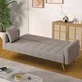 Mercer41 Sabrie 71.26" Upholstered Square Arm Sofa Bed Sleeper Love Seat Convertible Sofa in Gray | 31.89 H x 71.26 W x 31.1 D in | Wayfair