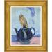 Soicher Marin Teacup Parakeet by Joseph Mota - Picture Frame Painting Canvas, Wood in Blue/Pink/Yellow | 24.25 H x 20.25 W x 1.25 D in | Wayfair
