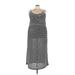 White Birch Casual Dress - Midi Scoop Neck Sleeveless: Black Print Dresses - Women's Size 2X