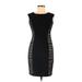 En Focus Studio Casual Dress - Sheath Crew Neck Sleeveless: Black Solid Dresses - Women's Size 6