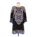 City Studio Casual Dress - Mini Scoop Neck 3/4 sleeves: Black Dresses - Women's Size Medium