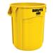 Rubbermaid FG262000YEL 20 gallon Brute Trash Can - Plastic, Round, Food Rated, Yellow