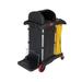 Rubbermaid FG9T7500 BLA Janitor Cart w/ Dome Top, Black/Yellow, High-Security