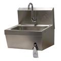Advance Tabco 7-PS-62 Wall Mount Commercial Touchless Hand Sink w/ 14"L x 10"W x 5"D Bowl, Basket Drain, Silver