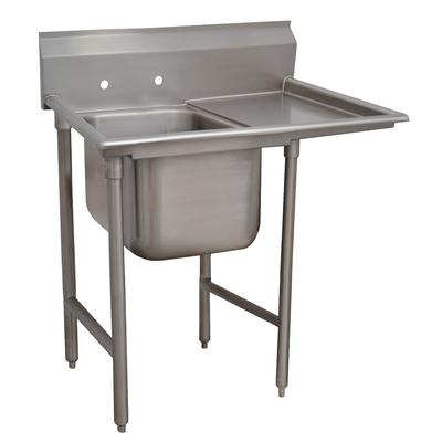 Advance Tabco 9-1-24-18R 40" 1 Compartment Sink w/ 16"L x 20"W Bowl, 12" Deep, Stainless Steel