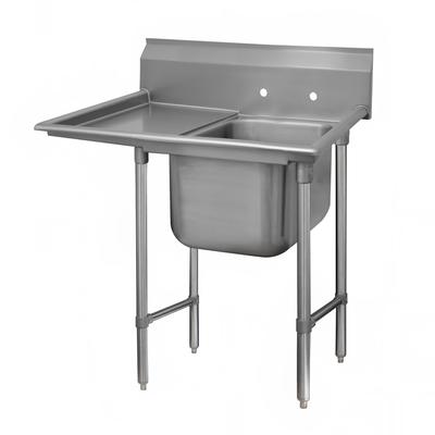 Advance Tabco 93-1-24-36L 58" 1 Compartment Sink w/ 16"L x 20"W Bowl, 12" Deep, Stainless Steel