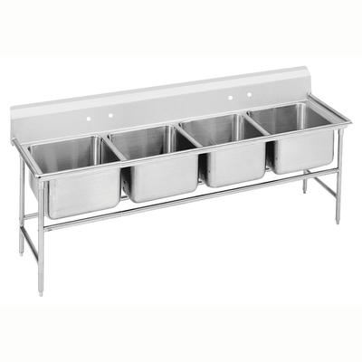 Advance Tabco 94-24-80 99" 4 Compartment Sink w/ 20"L x 20"W Bowl, 14" Deep, Stainless Steel