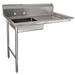 Advance Tabco DTU-U60-48L L-R Undercounter Dishtable Assembly - 20x20x5" Bowl, 48x30" table, Stainless, Left to Right, 20" x 20" x 5" Bowl, Stainless Steel