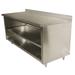 Advance Tabco EK-SS-244M 48" Dish Cabinet w/ Open Base & Midshelf, 5" Backsplash, 24"D, Stainless Steel