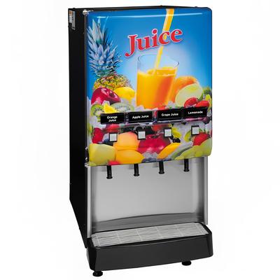Bunn 37300.0004 Silver Series Refrigerated Drink Dispenser w/ (4) 1 gal Bowls, Mixing, Lit Juice Graphic, 120v, (4) 5-gal. Bowls, Mixing Technology, Black