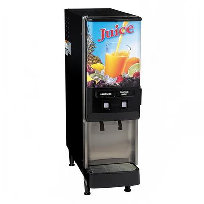 Bunn 37900.0001 Silver Series Refrigerated Drink Dispenser w/ (2) 5 gal Bowls, Mixing, Unlit Juice Graphic, 120v, (4) 5-oz. Drinks/Min., 8-lb. Ice Bank, Black