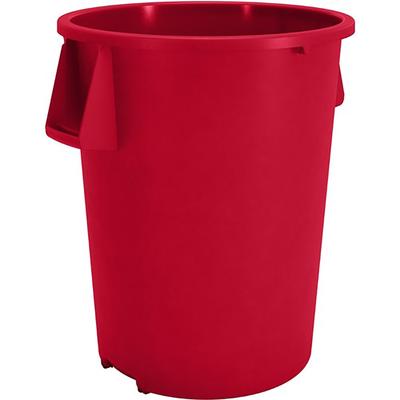 Carlisle 84105505 55 gallon Commercial Trash Can - Plastic, Round, Food Rated, Red