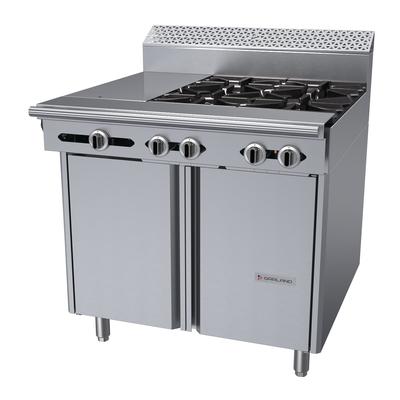 Garland C36-13S LP 36" 4 Burner Commercial Gas Range w/ Hot Top & Storage Base, Liquid Propane, Stainless Steel, Gas Type: LP