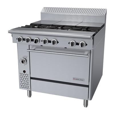 Garland C36-15R NG 36" 3 Burner Commercial Gas Range w/ (3) Hot Tops & Standard Oven, Natural Gas, Stainless Steel, Gas Type: NG