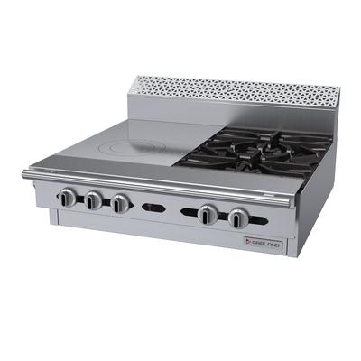 Garland C36-17M LP 36" 2 Burner Commercial Gas Range Top w/ (1) Hot Top - Modular, Liquid Propane, Stainless Steel, Gas Type: LP