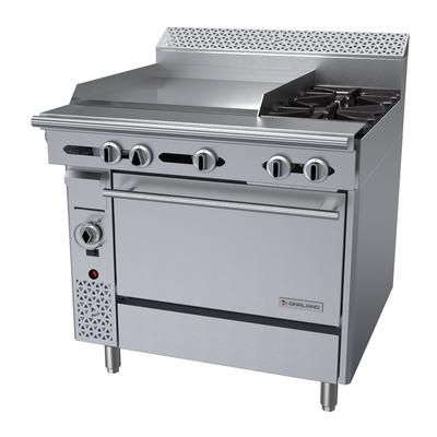 Garland C36-2-1C 36" 2 Burner Commercial Gas Range w/ Griddle & Convection Oven, Natural Gas, Stainless Steel, Gas Type: NG