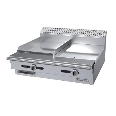 Garland C36-5-1M 36" Commercial Gas Range Top w/ Hot Top/Griddle - Modular, Natural Gas, Stainless Steel, Gas Type: NG