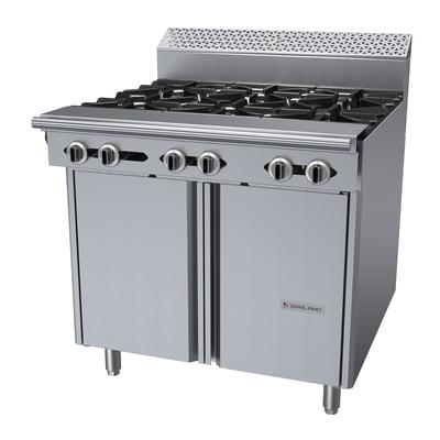 Garland C36-6S 36" 6 Burner Commercial Gas Range w/ Storage Base, Natural Gas, Stainless Steel, Gas Type: NG