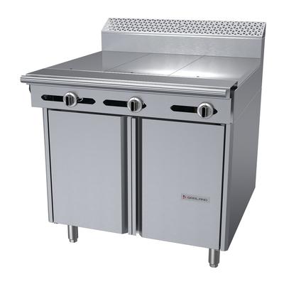 Garland C36-8S Cuisine 36" Commercial Gas Range w/ (3) Hot Tops & Storage Base, Liquid Propane, Stainless Steel, Gas Type: LP