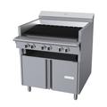 Garland C36-NRS 36" Commercial Gas Range w/ Charbroiler & Storage Base, Natural Gas, Stainless Steel, Gas Type: NG