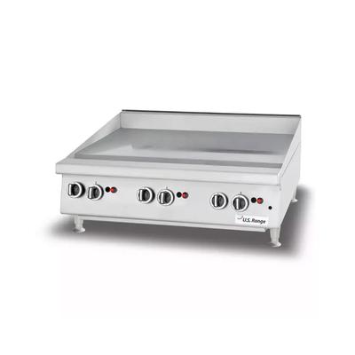 Garland UTGG36-GT36M NG 36" Gas Commercial Griddle w/ Thermostatic Controls - 1" Steel Plate, Natural Gas, 84,000 BTU, Stainless Steel, Gas Type: NG
