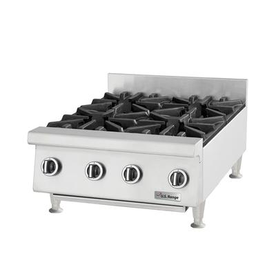 Garland UTOG24-4 LP 24" Gas Hotplate w/ 4 Burners & Manual Controls, Liquid Propane, Stainless Steel, Gas Type: LP