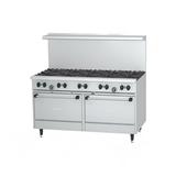 Garland X60-10RS 60" 10 Burner Commercial Gas Range w/ Standard Oven & Storage Base, Liquid Propane, 10 Burners, Stainless Steel, Gas Type: LP