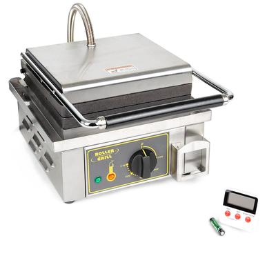 Equipex GES23 Single Specialty Commercial Waffle Maker w/ Cast Iron Grids, 1600W, Cypress Pattern, 208-240V, Stainless Steel