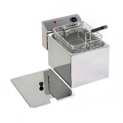 Equipex RF8SP Countertop Commercial Electric Fryer - (1) 15 lb Vat, 208 240v/1ph, Single Pot, 208-240 V, Stainless Steel