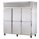True STA3R-6HS-HC Spec Series 77 3/4" 3 Section Reach In Refrigerator, (6) Left/Right Hinge Solid Doors, 115v, Silver | True Refrigeration