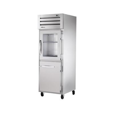 True STG1R-1HG/1HS-HC 27 1/2" 1 Section Reach In Refrigerator, 1 Glass Door, 1 Solid Door, Right Hinge, 115v, Stainless Steel | True Refrigeration