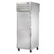 True STG1RPT-1S-1G-HC Spec Series 27 1/2" 1 Section Pass Thru Refrigerator, (1) Glass Door, (1) Solid Door, Right Hinge, 115v, Silver | True Refrigeration